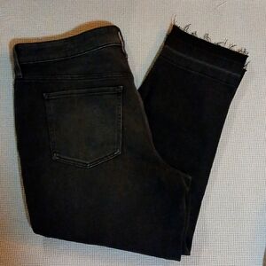 Terra & Sky Women's 18W Plus Size Step Hem Straight Leg Jeans